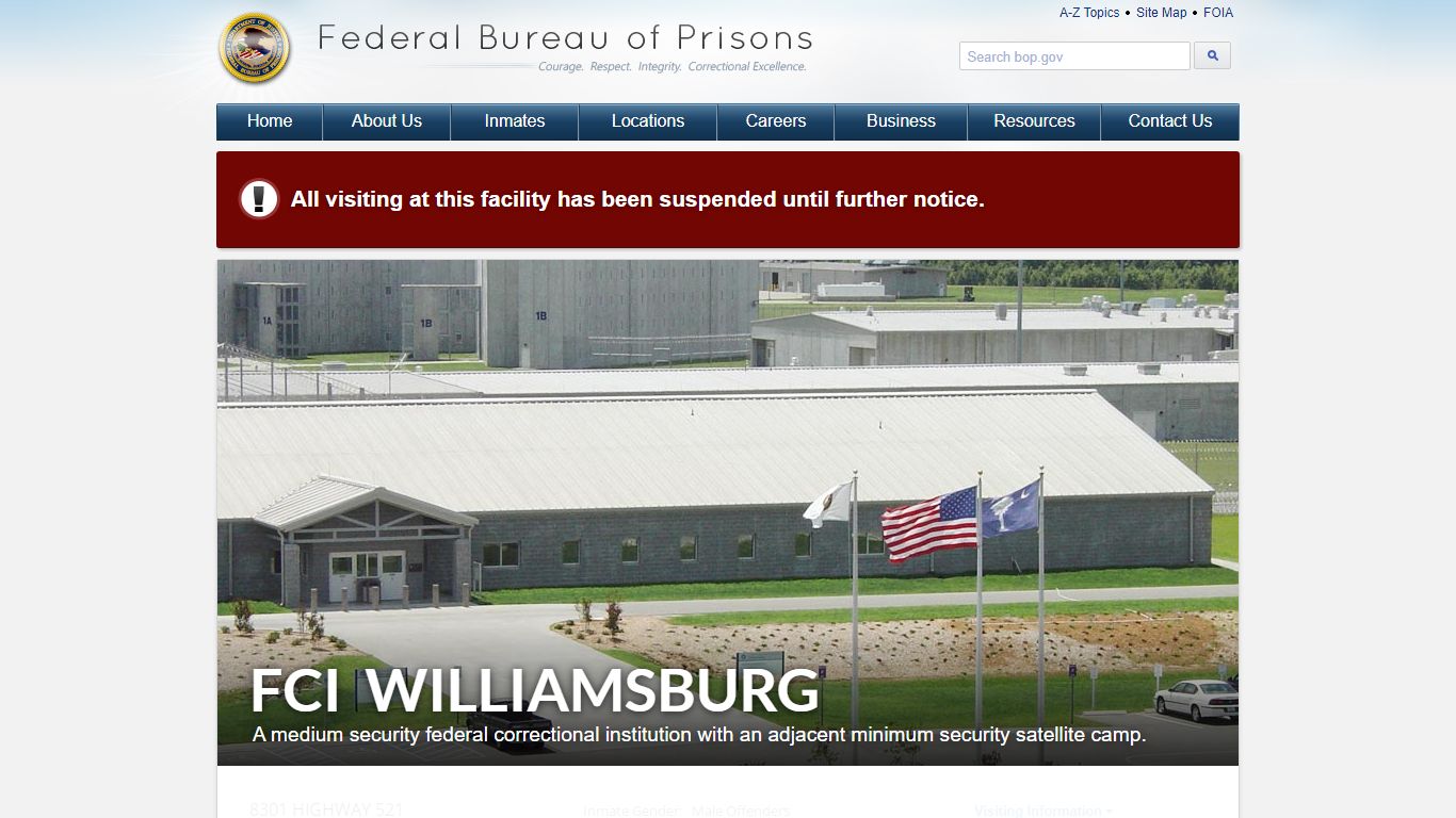 FCI Williamsburg - Federal Bureau of Prisons